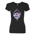 thumbnail image 2 of Wild Bobby Trippy Happy Face Women Slim Fit Junior Tee, 2 of 6