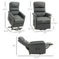 thumbnail image 3 of HOMCOM Power Lift Recliner Chair for Elderly, Easy Assembly, Fabric Lift Chair, 3 of 9