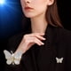 thumbnail image 3 of Broche de mariposa con forma de concha de madreperla natural que rompe capullos, elegante broche para traje y abrigo, alfiler personalizado, accesorios para mujer, 3 of 5