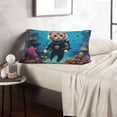 thumbnail image 6 of Salouo Underwater Diving Cat Print Print Pillow Case Cover,Wrinkle-Free Bed Pillow Cover Pack of 1 Home Decor Fade-Resistant and Stain-Resistant ,Pillows Not Included -16"x24", 6 of 8