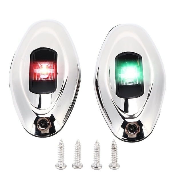 Dilwe feu latéral de bateau Paire de feux de signalisation 3W LED Voyant d'avertissement de Dilwe feu latéral de bateau Paire de feux de signalisation 3W LED Voyant d'avertissement de