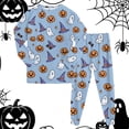 thumbnail image 2 of GCETTIC Toddler Boy Fall Outfits Boys Snug fit Cotton Pajama Set Matching Pajamas Comfortable Sleepwear Soft Cute Nightwear for Kids Light Blue Size,4-5 Years, 2 of 9