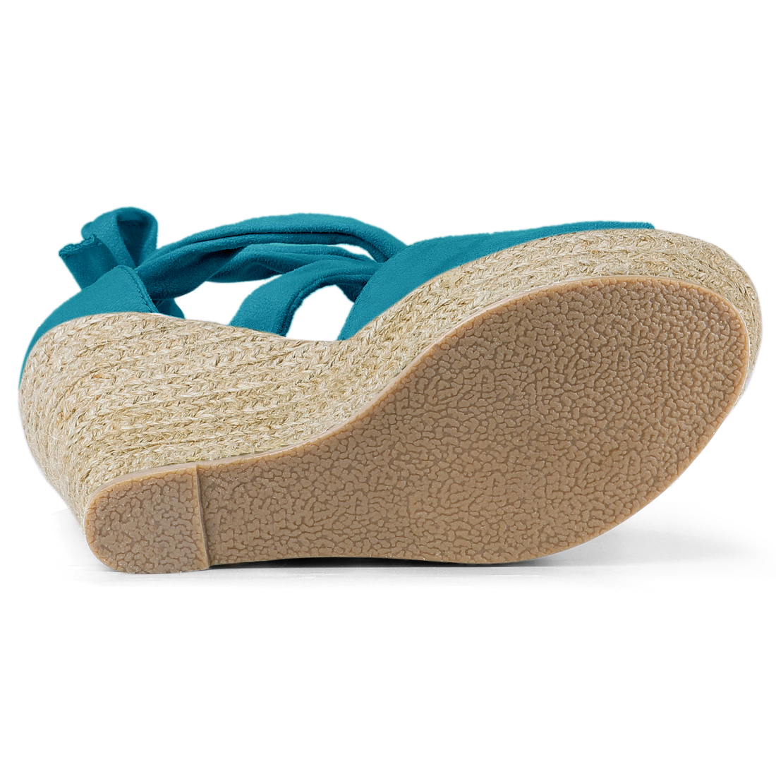 DARING DIVA Women's Lace Up Espadrilles Platform Wedges Sandals Teal 9
