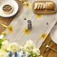 thumbnail image 4 of SM-XLHN Yellow Flowers Daisy Bees Summer Table Runner, Seasonal Easter Fall Holiday Kitchen Dining Table Decoration for Home Party Indoor 13x48 Inch, 4 of 6