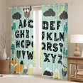 thumbnail image 2 of Homewish Cute Fox Owl Curtains Pack of 2 (42x84 Each),Educational Learning Curtains Blackout,26 Letters Aplhabet Bedroom Curtains For Kids,Ultra Soft Home Decor, 2 of 6