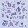thumbnail image 1 of Ahgly Company Machine Washable Indoor Square Transitional Lavender Blue Area Rugs, 8' Square, 1 of 7