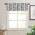 thumbnail image 7 of Christmas Winter Snowman Kitchen Curtains and Valances Set, Snowflakes Black Gray Striped Rod Pocket Window Valance 18 Inch Window Curtain Panels for Living Room Bedroom Laundry, 27.5x36in, 3 Pieces, 7 of 7