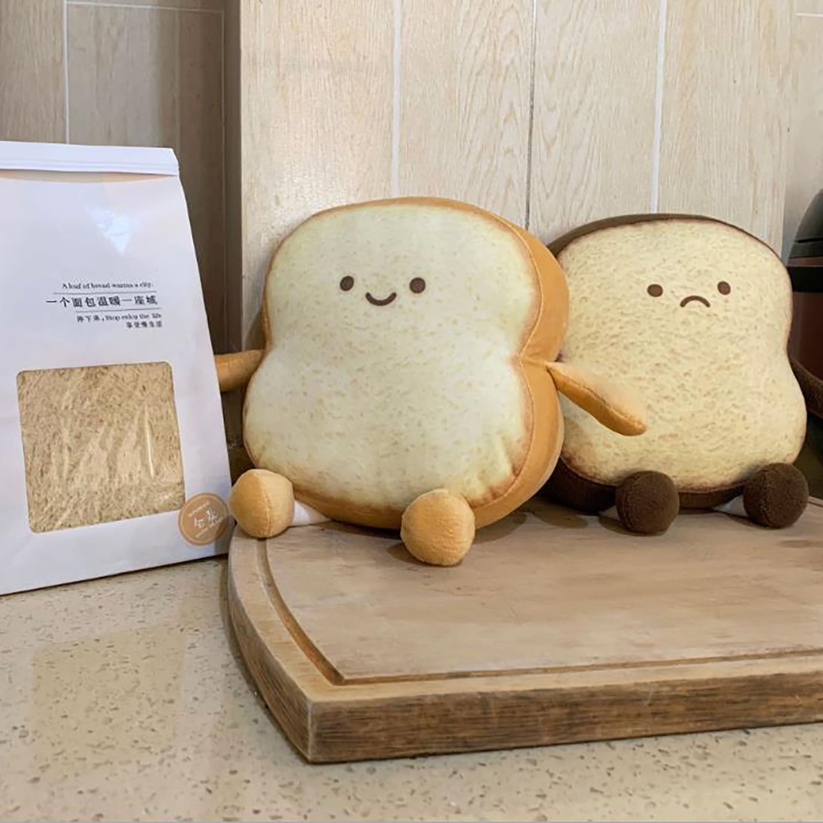 Buy SOGA Cute Face Toast Bread Cushion Stuffed Car Seat Plush
