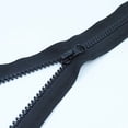 thumbnail image 4 of YiJuHui Black Plastic Toothed Zipper for Jackets Coats, Heavy Duty Separating Zipper, Smooth Pull Open End Zipper for Outerwear, Windbreaker, Garment Sewing and Repair 30cm, 4 of 9