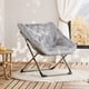 thumbnail image 1 of Yeshouse Sillón plegable extragrande y cómodo, con acento de piel sintética, para leer y relajarse, con estructura de metal, ideal para sala de estar, dormitorio y dormitorios, 1 of 9