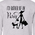 thumbnail image 4 of Inktastic I'd Rather Be in Paris- shopping and travel Long Sleeve Youth T-Shirt, 4 of 5