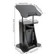 thumbnail image 3 of Mobile Laptop Podium Rolling Table Lectern Podium on Wheels Laptop Workstation with Storage Cabinet, 3 of 21