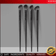 thumbnail image 2 of Juego de 4 pinceles de maquillaje negros, que incluyen un pincel para sombras de ojos y un pincel iluminador., 2 of 2