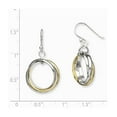 thumbnail image 2 of Sterling Silver Gold-Flashed Triple Circle Dangle Earrings - 5.8 Grams - Measures 29x11mm Wide, 2 of 2