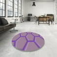 thumbnail image 4 of Ahgly Company Machine Washable Indoor Rectangle Transitional Orchid Purple Area Rugs, 2' x 4', 4 of 7