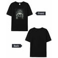 thumbnail image 6 of T Shirts for Women Short Sleeve Cotton Crewneck T-Shirt, Funny Sloth Universe UFO Tee Tops Casual Basic T-Shirts, XS-5XL Black XL, 6 of 7