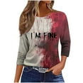 thumbnail image 4 of FDGIU 2025 Women's Plus Size Tunic Tops - Funny Halloween Novelty Shirts, 3/4 Length Sleeve Crew Neck Blouse, Loose Fit Casual Fall Winter Tops, 4 of 6