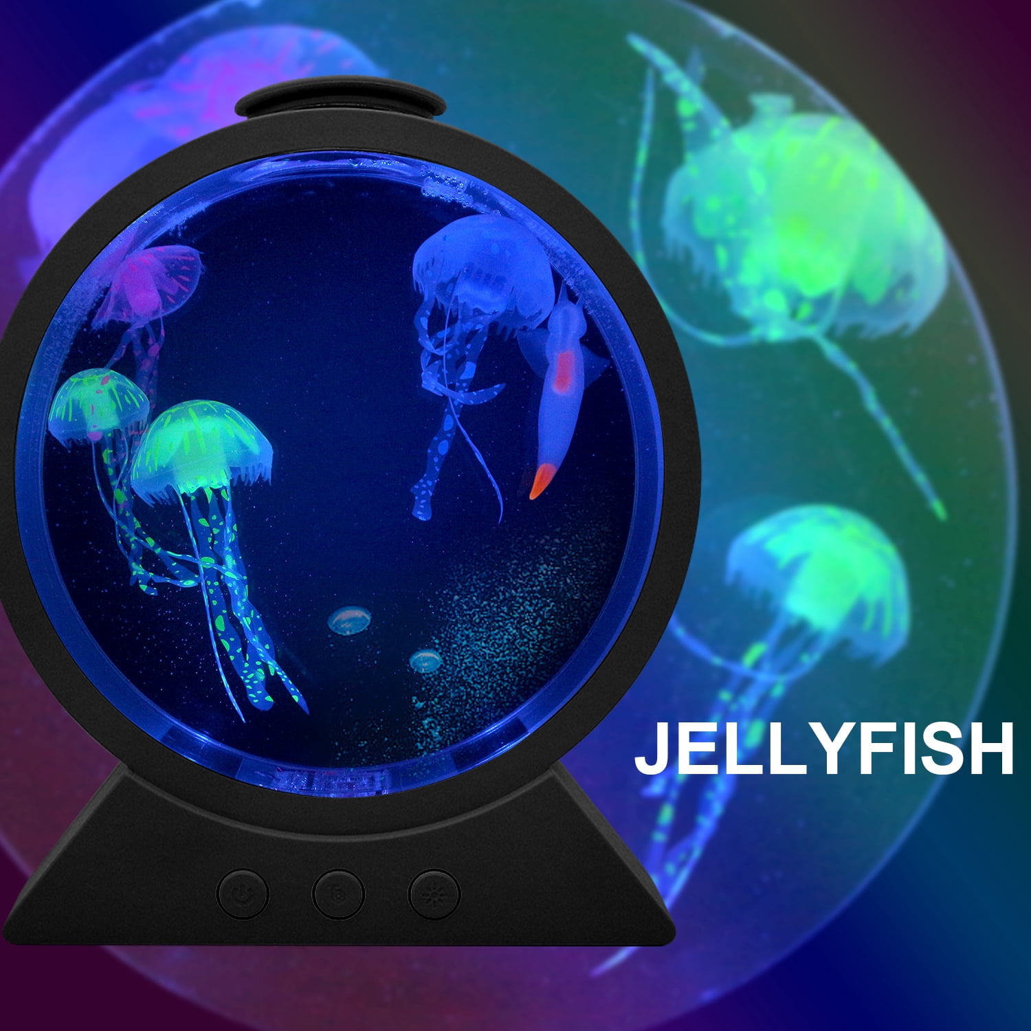 Jellyfish Lamp USB Plug in Unique Circular Jellyfish Lamp, LED Color Changing Jellyfish Aquarium with Speed Control and 8 Light Modes, Home Office Mood Light, Unique Gift Idea, Perfect for
