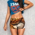thumbnail image 3 of Rateoe Cartoon Cheetah With Attitude Printed Power Workout Shorts for Women Tummy Control Squat Proof Ribbed Thick Seamless Scrunch Active Short-Large, 3 of 8