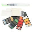thumbnail image 4 of Travel Pocket Watercolor Kit, Fast Drying Fan Shape Color Lasting Foldable Paint Set  For Travelling For Home For School, 4 of 8