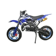 49cc Mini Dirt Bike Pit for Kids 2-Stroke off Road Gas Motorcycle for 10" Wheels(Blue)