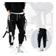 thumbnail image 4 of Hombre Streetwear Cintas Bolsillos Pantalón Cargo Harén Slim, 4 of 8