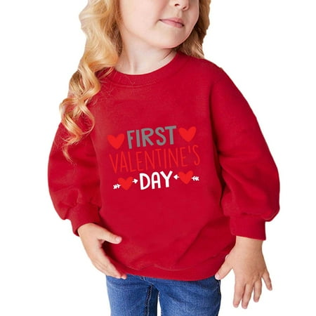 

Geire Children Comfy Cotton Sweatshirt Casual Letter Printed Long Sleeve Crew Collar Top Loose Pullover Sweatershirts for 2-10 Years