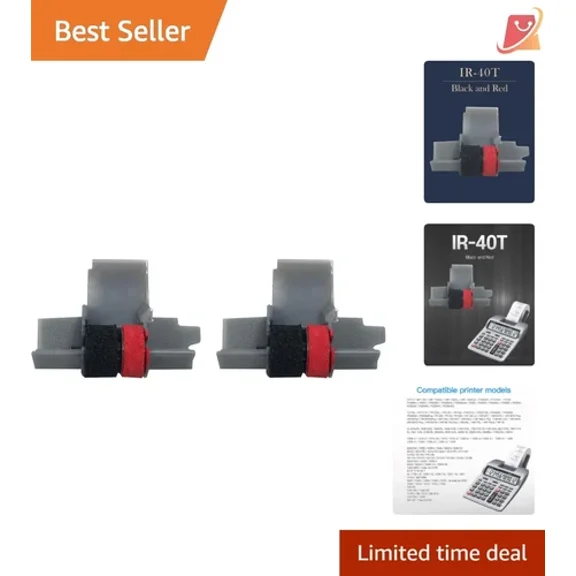 2-Pack Of Long-Lasting Casio Hr-100Tm & Hr-150Tm Ink Rollers – Easy Install