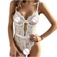 thumbnail image 4 of uublik Valentines Lingerie Set for Women Lace Plus Size Babydoll Sexy Naughty Bodysuit, 4 of 5