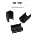 thumbnail image 3 of BESTOYARD Furniture Foot Pads Black Plastic U-Shaped Chair Foot Cover for Home Use, 3 of 8