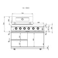 thumbnail image 6 of LP Gas Grill 4 Burners Grill-B Stainless steel Outdoor Kitchen Islands(LTL carry), 6 of 26
