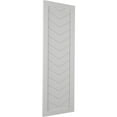 thumbnail image 2 of Ekena Millwork 18"W x 79"H True Fit PVC Single Panel Chevron Modern Style Fixed Mount Shutters, Hailstorm Gray (Per Pair - Hardware Not Included), 2 of 8