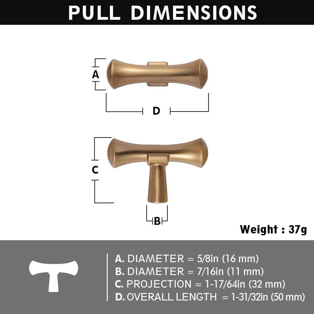 Goo-Ki 12 Pack Champagne Bronze Cabinet Drawer Knobs, Zinc Alloy Cabinet Handles Hardware for Dresser,Wardrobe, Cupboard