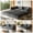 Dark Grey, variant on 3-in-1 Convertible Pull Out Sofa Bed, 81.9'' King Size Sleeper Sofa Bed with Golden Accent Trim, Velvet 3-Seater Couch with 3 Pillows for Living Room, Small Space, Apartment