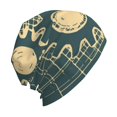 thumbnail image 3 of Beanie Hats for Men and Women, Blue Gears Mechanics Patterns Adult Unisex Knit Hat Winter Warm Skull Cap, 3 of 7