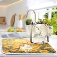 thumbnail image 5 of Cat Sunflowers Clouds Leaves Dish Drying Mat Dish Drainer Rack Mats Water Absorbent Non-Slip Easy Clean Heat Resistant for Kitchen Counter, 5 of 8
