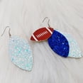 thumbnail image 3 of 3 Pairs Football Leather Earrings Layered Glitter Dangle Earrings Tassel Dangle Earrings Set Game Day Sports Lover Jewelry Gifts, 3 of 6