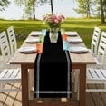 thumbnail image 4 of Pure Black Table Runner 70 Inches Long, Simple Solid Color Cotton Linen Table Runners Dresser Scarves, Decorative Fabric Tabletop Scarf Furniture Cover for Home Dinner Party 13"x70", 4 of 9