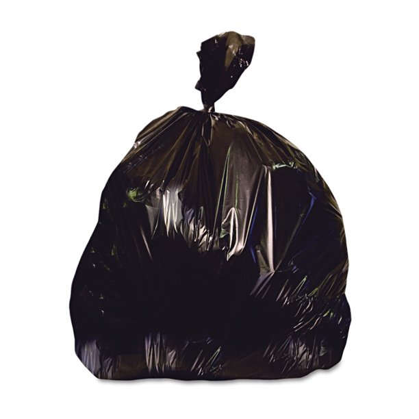 Heritage LowDensity Repro Trash Bag, 60 gal, 2 mil, 38 x 58, Black
