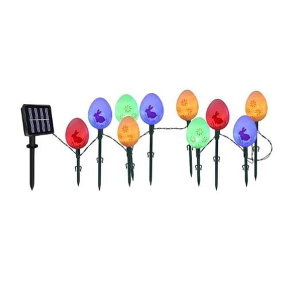 20 Pack Solar Eggs Stake Lights for Easter Decor, 3 Lighting Modes, Outdoor Waterproof Colorful Solar Light for Garden Pathway Light Cemetery Grave Porch Walkway Easter Theme Decorations