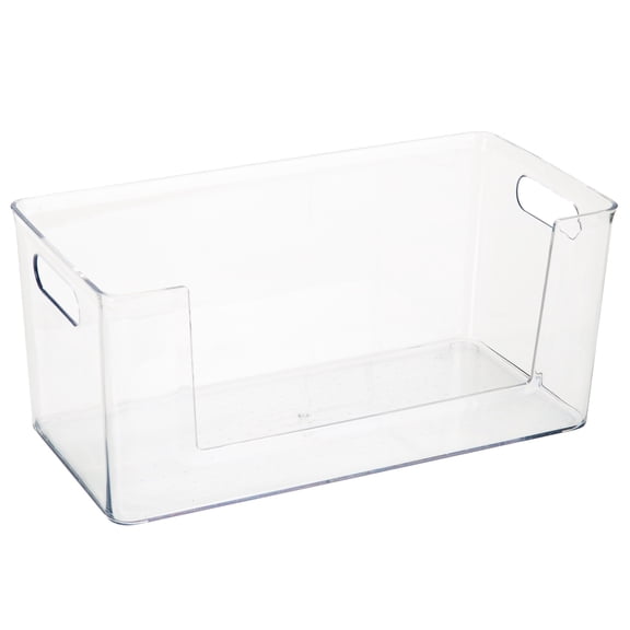 Simplify Rectangular Cabinet Organizer Basket Bin, Clear