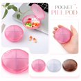 thumbnail image 2 of Pill Organizer 4 Compartment Round Brown Portable Daily Use for Travel, 2 of 7