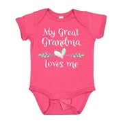 Inktastic My Great Grandma Loves Me- Heart Great Grandchild Boys or Girls Baby Bodysuit
