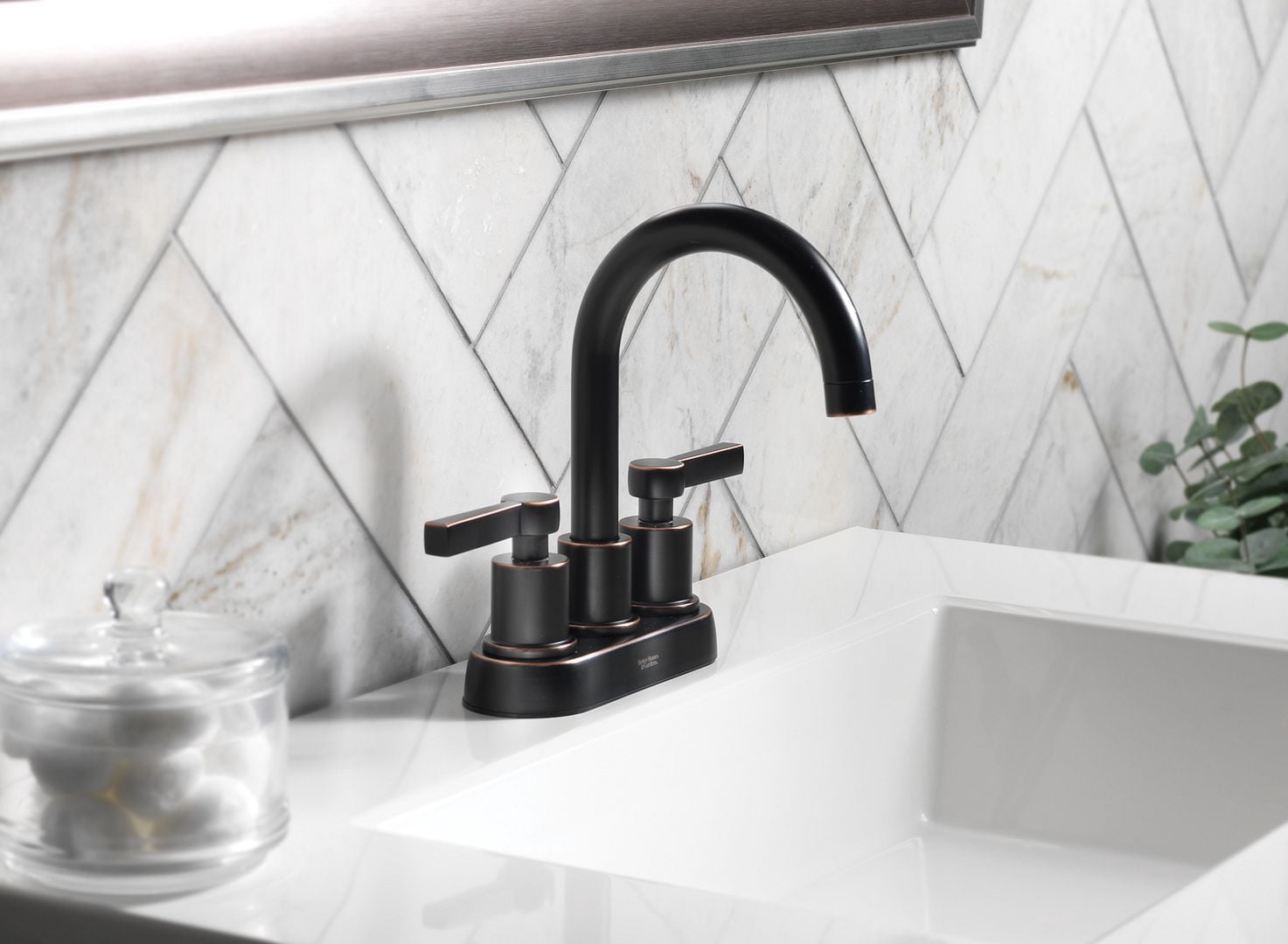 Better Homes & Gardens Holbrook Bathroom Sink Faucet with Two Handles, Oil-Rubbed Bronze