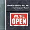 thumbnail image 4 of BAZIC 12" X 16" Open & Closed Sign, Double Sides Plastic Signs Vinyl, Business Store Office Door Window Restaurants Bars Retail Salon Shops, Waterproof, Indoor Outdoor, 1-Pack, 4 of 7