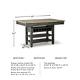 thumbnail image 3 of Ashley Furniture Tyler Creek Wine Rack Counter Height Dining Table in Black, 3 of 6