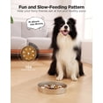 thumbnail image 2 of Oiwliur Comedero Lento Para Perros - Cuenco De Alimentación Lenta De Metal Antideslizante De Acero Inoxidable Adecuado Para Alimentos Secos, Húmedos O Crudos 5 Tazas Diseño De Doble Cara De Gran Capac, 2 of 7