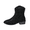 Black_012, variant on Women's Leopard Print Suede Ankle Boots, Low Block Heel Back Zipper Fashion Short Boots Brown 9(EU-42)