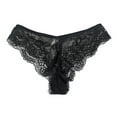 thumbnail image 1 of B91xZ Culotte Bikini en Coton pour Femmes Extensible Taille Basse, TP Noir, 1 of 4