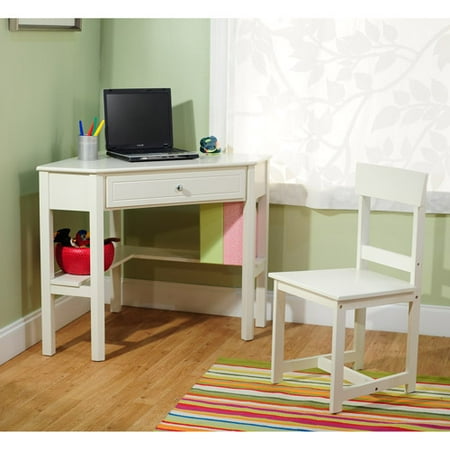 Addison 2-Piece Corner Study Set, White